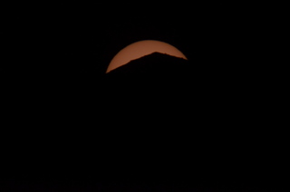 transit of Venus - Howard's pictures - sunset through a real telescope