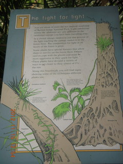 255 83f. rain forest tour - Skyrail stop 2 sign