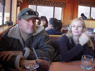 302 83q. Monument Valley - Sean and Kristina at Goulding's restaurant