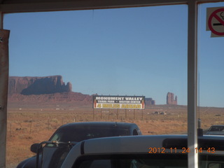 327 83q. Monument Valley tour - sign
