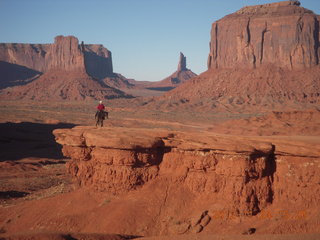 369 83q. Monument Valley tour - horseman at John Ford point