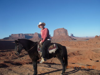 373 83q. Monument Valley tour - Adam on horseback at John Ford point