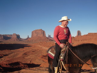 374 83q. Monument Valley tour - Adam on horseback at John Ford point