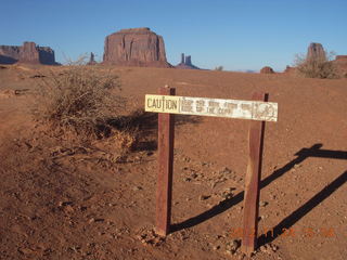 385 83q. Monument Valley tour sign