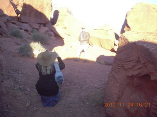 455 83q. Monument Valley tour - Sean taking a picture of Kristina