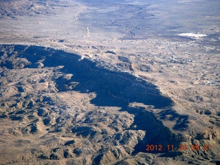 aerial - city on a ridge