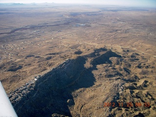 aerial - city on a ridge