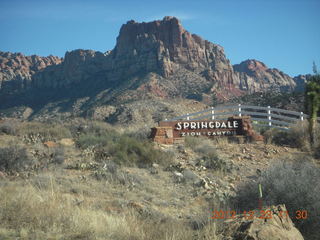 108 84p. drive to Zion - Springdale/Zion sign