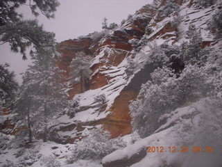 94 84q. Zion National Park - cloudy, foggy Observation Point hike
