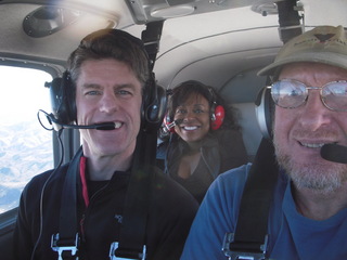 Sean, Kristina, Adam flying in N8377W