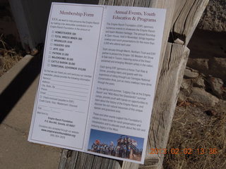 Empire Ranch tour - brochure