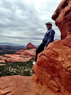 Sedona - Pink Jeep tour - Adam at summit