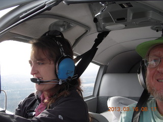 Theresa Q and half of Adam flying in N8377W
