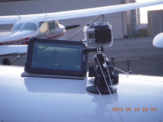 3 89q. my video setup with camera and tablet (that's Adam taking the picture)