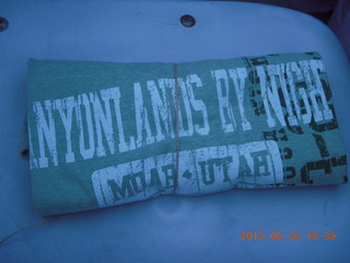 133 89s. night boat ride along the Colorado River - t-shirt my neighbors won