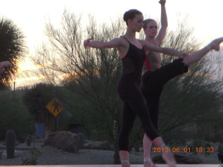 ballet dancers warming up for Topia