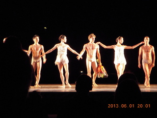 ballet dancers warming up for Topia