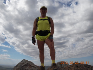 Elephant Mountain hike - Adam on top