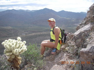 Elephant Mountain hike - Adam sitting