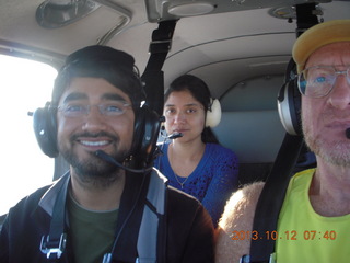Adam flying N8377W back to Canyonlands