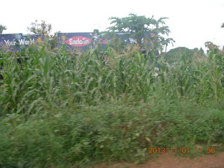 87 8f1. Uganda - drive north to Chobe Sarari Lodge