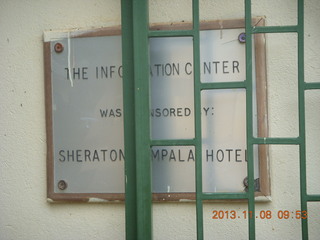 25 8f8. Uganda - Entebbe - Uganda Wildlife Education Center (UWEC) sign