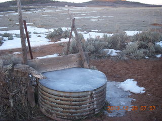 13 8gv. Cave Valley hike - cattle watering dish (a bit frozen)