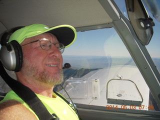 Jim and Valerie G and Adam flying in N8377W