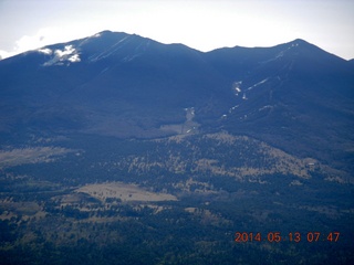 5 8md. aerial - old volcanoes near Flagstaff