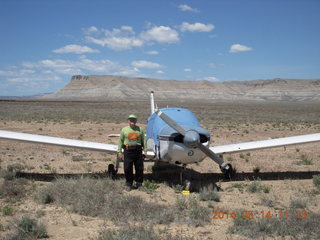 97 8me. Adam and N8377W with cover at Sand Wash