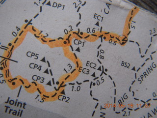 184 8mj. Canyonlands National Park - Needles - Elephant Hill + Chesler Park hike - map
