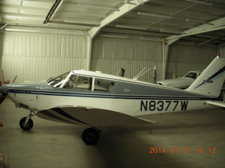 33 8px. N8377W all shiny in Beegles hangar at Greeley (GXY)