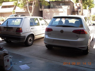 my new 2015 VW Golf and my old 1987 Golf