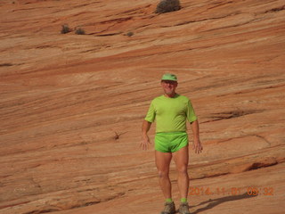 39 8t1. Zion National Park - Adam on slickrock (tripod and timer)