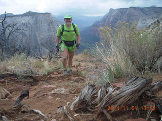 80 8t1. Zion National Park - Observation Point hike - summit - Adam