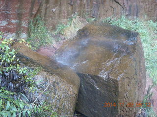 66 8t3. Zion National Park - Emerald Ponds hike - waterfall