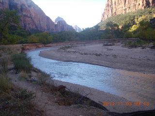 93 8t3. Zion National Park - path along the Virgin River