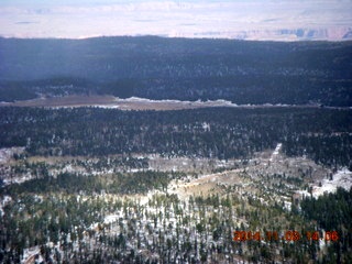145 8t3. aerial - snow north of the canyon
