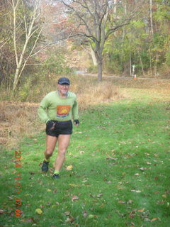 Curtis Arboretum - fall foliage - Adam running