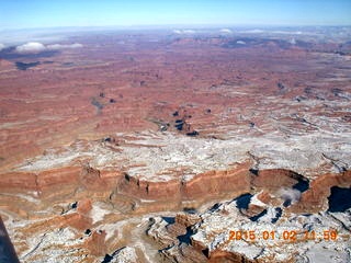 45 8v2. aerial - snowy canyonlands