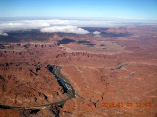 51 8v2. aerial - snowy canyonlands