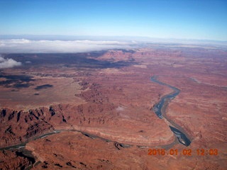 53 8v2. aerial - snowy canyonlands