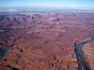 60 8v2. aerial - snowy canyonlands