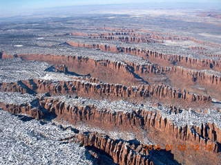 73 8v2. aerial - snowy canyonlands
