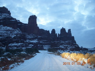 7 8v3. driving to Fisher Towers hike