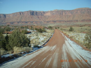 72 8v3. driving from Fisher Towers hike