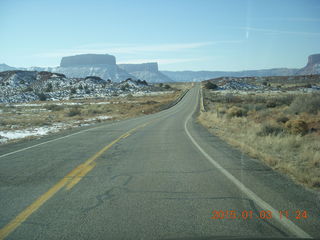 83 8v3. driving from Fisher Towers hike back to Moab