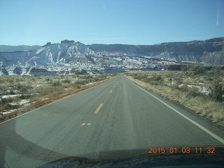 95 8v3. driving from Fisher Towers hike back to Moab