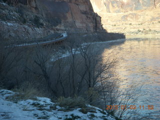 104 8v3. driving from Fisher Towers hike back to Moab - elevated bike path