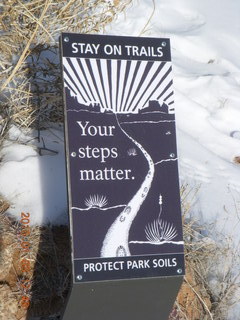 111 8v3. Arches National Park - Devils Garden hike - sign